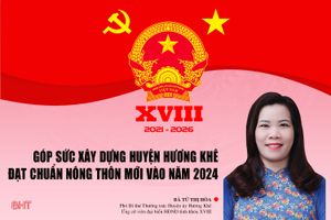 Góp sức xây dựng huyện Hương Khê đạt chuẩn nông thôn mới vào năm 2024