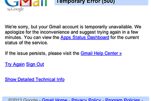 Gmail, Google Drive bị lỗi toàn cầu