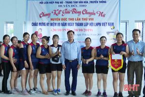 Thị trấn vô địch giải bóng chuyền nữ huyện Đức Thọ