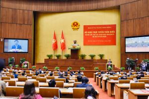 Cán bộ cốt cán Hà Tĩnh tham gia hội nghị trực tuyến toàn quốc triển khai Nghị quyết Đại hội XIII của Đảng