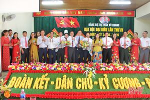 Các địa phương ở Vũ Quang tổ chức đại hội đảng bộ cơ sở nhiệm kỳ 2020 - 2025