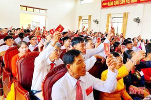 45/45 đảng bộ, chi bộ cơ sở ở Cẩm Xuyên hoàn thành đại hội Đảng