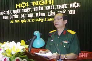 Đảng ủy Quân sự Hà Tĩnh học tập, quán triệt Nghị quyết Đại hội XIII của Đảng