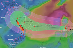 Bão Vamco đổi hướng liên tục, có thể vào Hà Tĩnh
