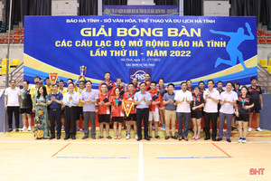 Giải Bóng bàn các CLB mở rộng Báo Hà Tĩnh năm 2022 thành công tốt đẹp