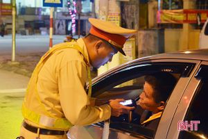 Vi phạm nồng độ cồn, 44 tài xế ở Hồng Lĩnh, Nghi Xuân bị xử phạt gần 160 triệu đồng
