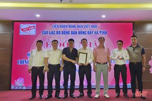 CLB bóng bàn đầu tiên ở Hà Tĩnh trực thuộc Liên đoàn Bóng bàn Việt Nam
