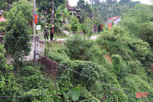 Nhiều điểm sạt lở ở Vũ Quang tiềm ẩn nguy cơ mất an toàn mùa mưa bão