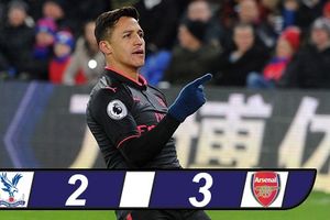 Sanchez lập cú đúp, Arsenal thắng trong ngày Wenger lập kỷ lục