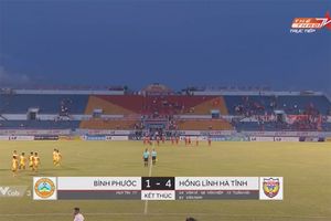 Đánh bại Bình Phước 4-1, Hồng Lĩnh Hà Tĩnh tiến gần với suất thăng hạng V.League 2020