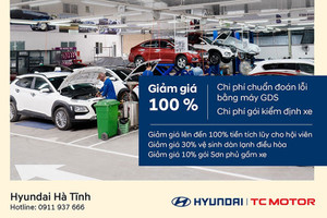 Lái thử xe Hyundai tại thị trấn Phố Châu, Hương Sơn