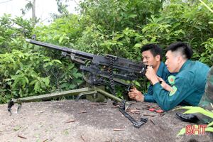 Lực lượng dân quân cơ động Xuân Lam diễn tập sẵn sàng chiến đấu