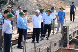 Bí thư Tỉnh ủy kiểm tra tiến độ công trình kỷ niệm 50 năm Chiến thắng Đồng Lộc