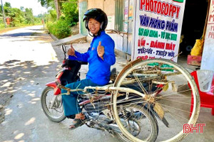 Đoàn viên Hương Sơn gom xe đạp cũ tặng học sinh nghèo