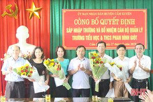 2 trường học đầu tiên ở Cẩm Xuyên sáp nhập theo Nghị quyết 96 HĐND tỉnh
