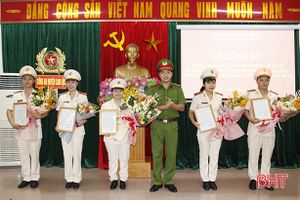 5 nữ công an chính quy xung phong về xã ở Can Lộc