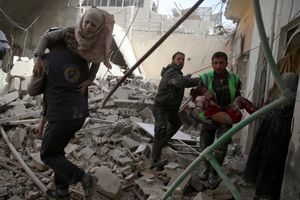 Thủ đô Damascus, Syria tan hoang sau những cuộc không kích