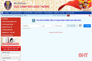 Hơn 2.200 phương tiện vi phạm ATGT ở Hà Tĩnh lên trang web Cục CSGT