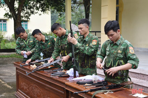 Bộ đội Biên phòng Hà Tĩnh bảo quản tốt vũ khí, trang bị để bảo vệ biên giới