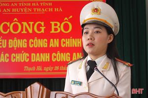 Địa phương đầu tiên của Hà Tĩnh có nữ công an xã chính quy