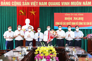 Công bố các quyết định của Ban Thường vụ Tỉnh ủy Hà Tĩnh về công tác cán bộ