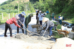 45 ngày cao điểm xây dựng NTM ở Vũ Quang