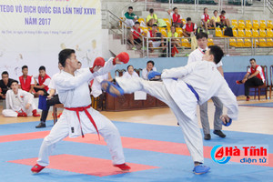 Đoàn VĐV Hà Tĩnh hoàn thành xuất sắc nhiệm vụ tại Giải Vô địch Karatedo quốc gia 2017