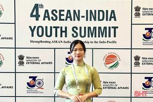 Nữ Thượng úy Công an Hà Tĩnh dự Hội nghị thanh niên ASEAN - Ấn Độ