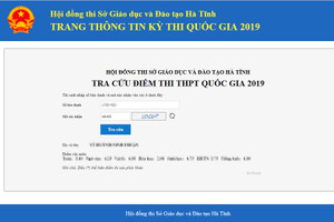 Hướng dẫn tra cứu kết quả thi THPT Quốc gia cụm Hà Tĩnh