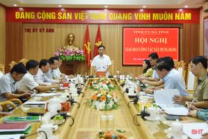 Thường trực Tỉnh ủy Hà Tĩnh giao ban công tác xây dựng Đảng với các đảng bộ trực thuộc