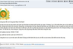 Phát hiện chiến dịch phát tán mã độc GandCrab 5.2 vào Việt Nam qua email giả mạo Bộ Công an
