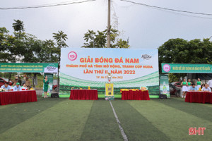 Khởi tranh Giải Bóng đá nam phong trào TP Hà Tĩnh mở rộng năm 2022