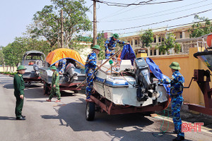 Các địa phương ở Hà Tĩnh gấp rút triển khai phương án ứng phó bão số 13