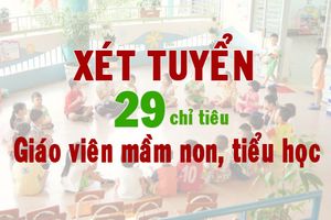 Xét tuyển 29 giáo viên mầm non, tiểu học