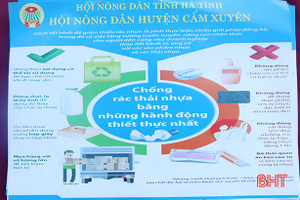 Nông dân Cẩm Xuyên hưởng ứng phong trào hạn chế rác thải nhựa