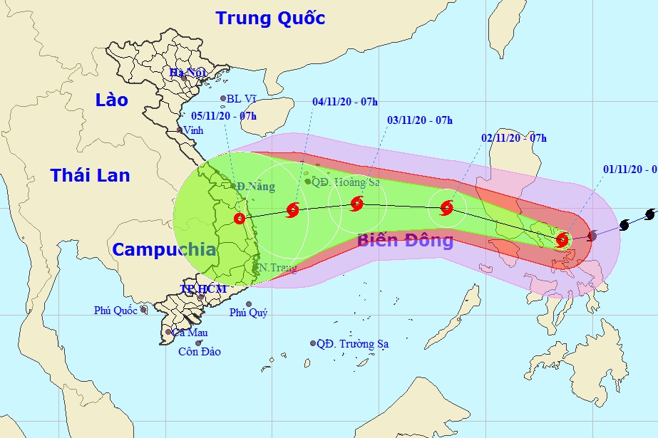 Bão Goni giảm xuống dưới cấp siêu bão khi tiến vào Biển Đông