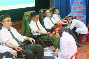 Tuổi trẻ Công an Hà Tĩnh tổ chức hiến máu tình nguyện