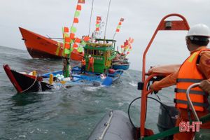 Hà Tĩnh: Tìm thấy tàu cá và 5 ngư dân mất liên lạc trên biển