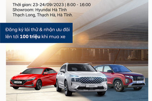 Lái thử xe Hyundai tại Showroom Hyundai Hà Tĩnh