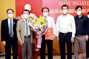 Bổ nhiệm Phó Chánh Văn phòng Đoàn ĐBQH, HĐND tỉnh Hà Tĩnh