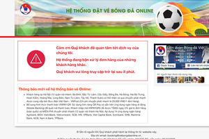 Trang đặt vé online trận Việt Nam vs Philippines tê liệt ngày mở bán