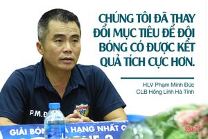 HLV Phạm Minh Đức: Chúng tôi đã thay đổi mục tiêu để đội bóng có được kết quả tích cực hơn