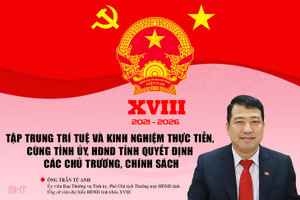 Tập trung trí tuệ và kinh nghiệm thực tiễn, cùng Tỉnh ủy, HĐND tỉnh quyết định các chủ trương, chính sách