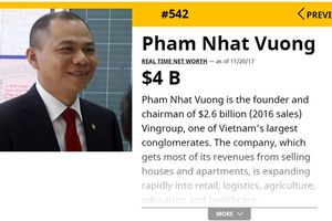 13 ngày, tỷ phú Phạm Nhật Vượng tăng 126 bậc trên bảng người giàu