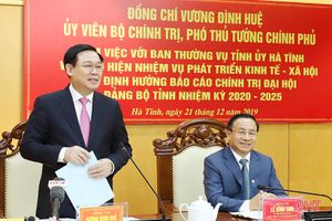 Phó Thủ tướng Chính phủ Vương Đình Huệ: Hà Tĩnh luôn thể hiện khát vọng vươn lên, đã thành tỉnh phát triển nhanh và toàn diện