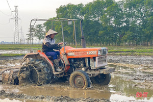 Nông dân Hà Tĩnh xuống đồng sản xuất đầu năm mới