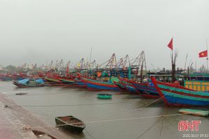 251 tàu thuyền vào cảng cá lớn nhất Hà Tĩnh tránh áp thấp nhiệt đới