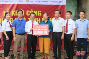 Agribank Hà Tĩnh khởi công xây dựng nhà tình nghĩa cho hộ nghèo
