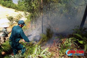 Nhiều địa phương tại Hà Tĩnh cảnh báo cháy rừng ở cấp nguy hiểm
