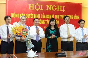 Thông báo quyết định của Ban Bí thư chỉ định ông Trần Tiến Hưng làm Phó Bí thư Tỉnh ủy Hà Tĩnh
